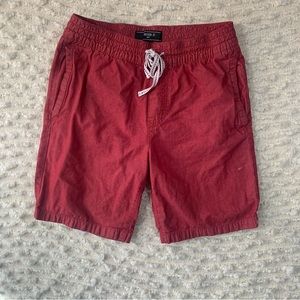 Forever 21 men’s XS elastic waist drawstring red shorts stretch comfort outdoor